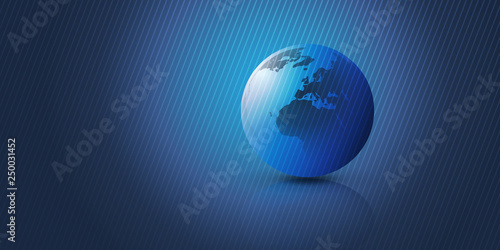      Earth Globe Design - Global Business, Technology, Globalisation Concept, Vector Template 