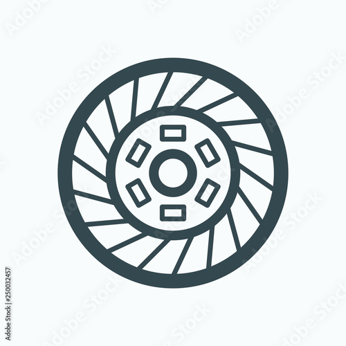 Car clutch vector icon