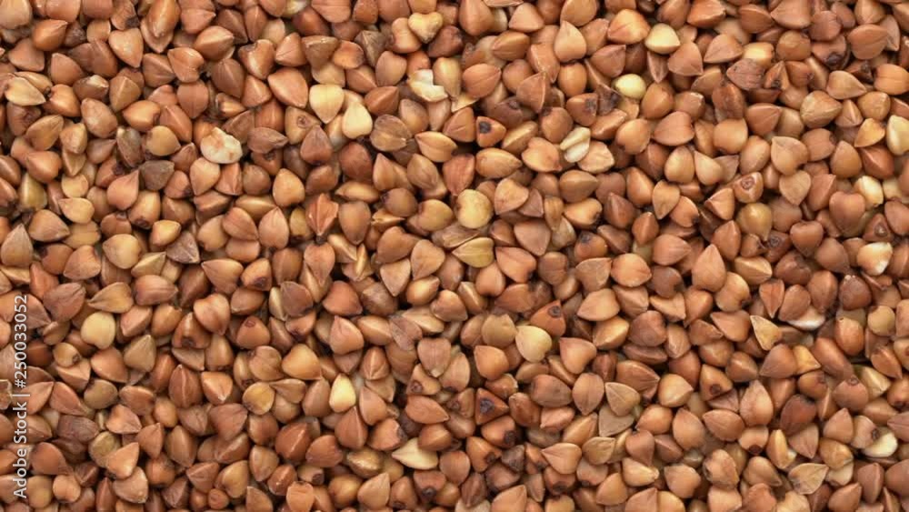 roasted buckwheat kasha, top view slider pan roasted buckwheat kasha, top view slider pan