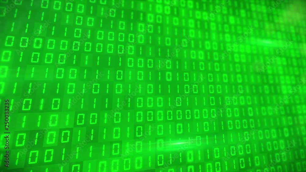 3d videoanimation of a green binary code. Motion background - depth of field. 3d videoanimation of a green binary code. Motion background - depth of field.