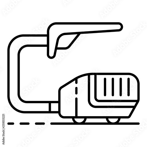 Vacuum cleaner icon. Outline vacuum cleaner vector icon for web design isolated on white background
