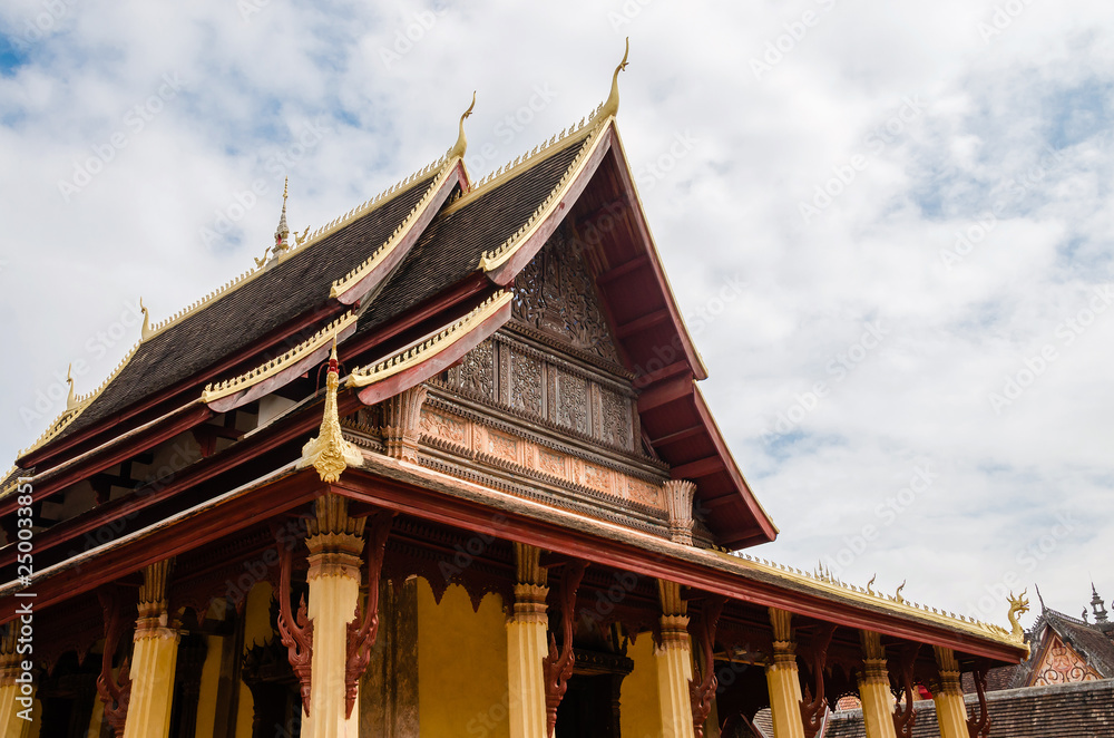 Antique Temple of Wat Sisaket Monastery is a Religious Attractive Landmark of Vientiane Capital City of Laos. Antique Temple of Wat Sisaket Monastery is a Religious Attractive Landmark of Vientiane Capital City of Laos.