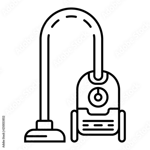 Home appliance vacuum cleaner icon. Outline home appliance vacuum cleaner vector icon for web design isolated on white background