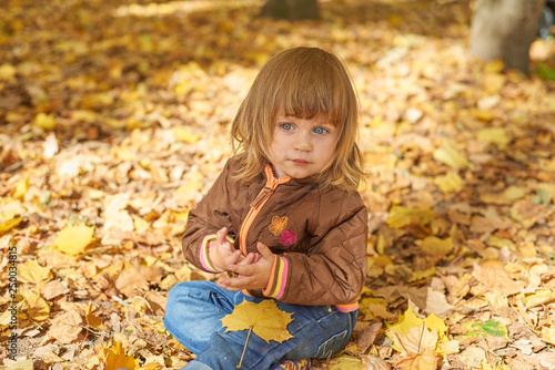 Children play outdoors. Kids playing and hiking in the woods.