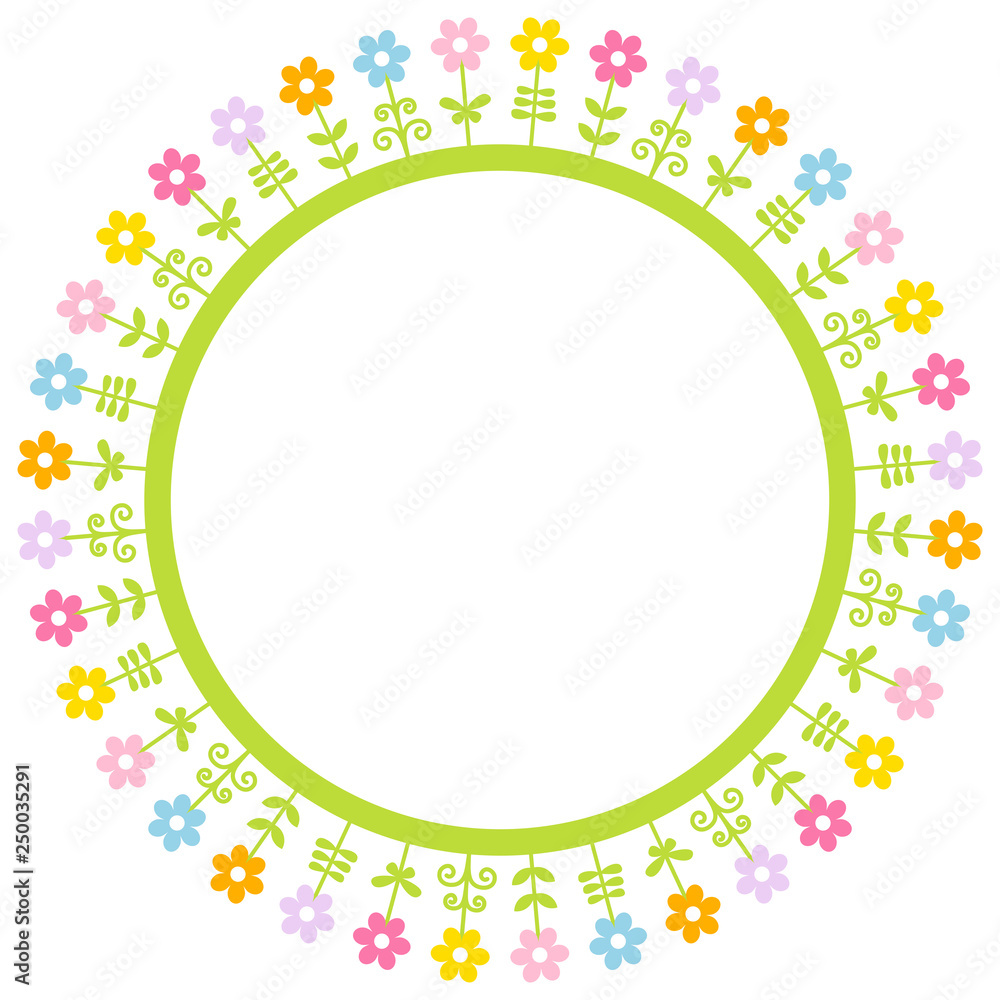 Rahmen Grafische Blumenwiese Rahmen Grafische Blumenwiese