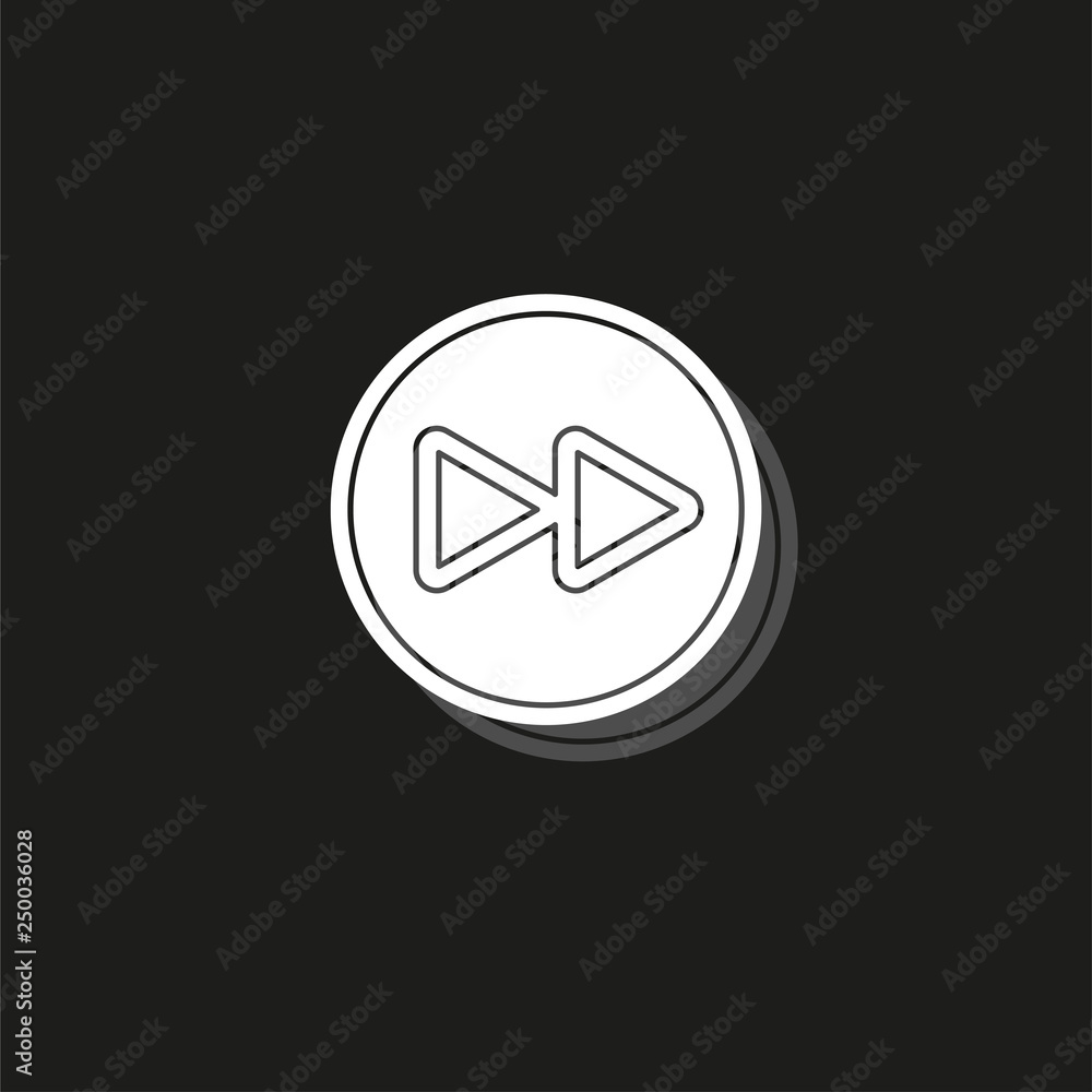 Simple Rewind Vector Icon Simple Rewind Vector Icon