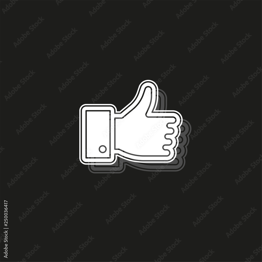 Simple Hand Thumb Up Vector Icon Simple Hand Thumb Up Vector Icon