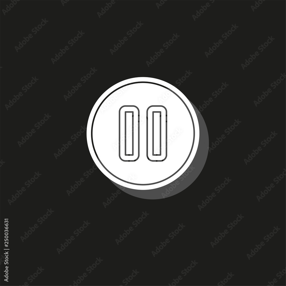 Simple Pause Vector Icon Simple Pause Vector Icon