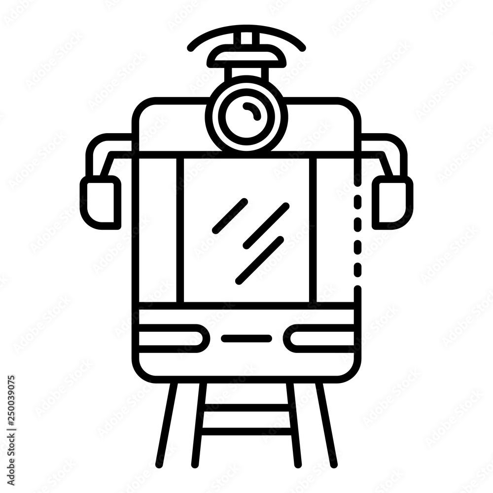 Tram car icon. Outline tram car vector icon for web design isolated on white background Tram car icon. Outline tram car vector icon for web design isolated on white background