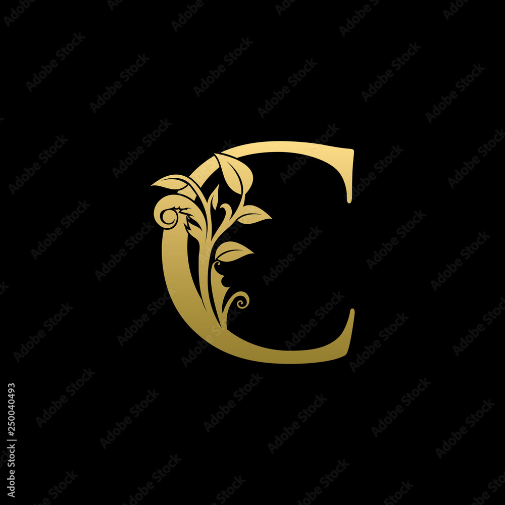Golden Luxury C Letter Logo Golden Luxury C Letter Logo