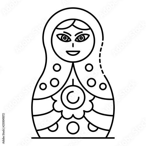 Culture nesting doll icon. Outline culture nesting doll vector icon for web design isolated on white background