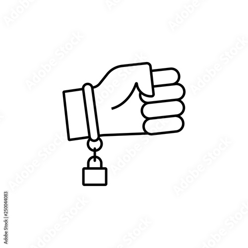 Fetters, magic, hand icon. Element of magic for mobile concept and web apps icon. Thin line icon for website design and development