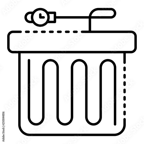 Warm electric blanket icon. Outline warm electric blanket vector icon for web design isolated on white background