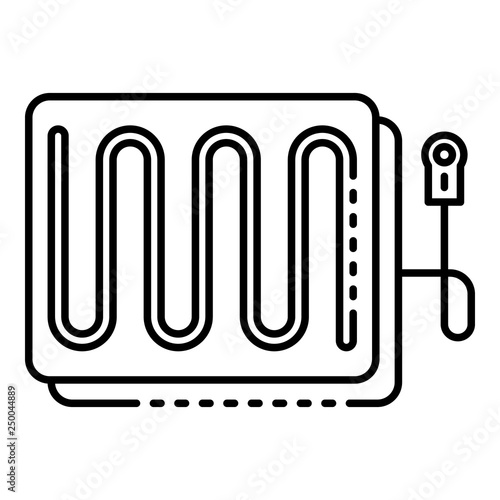 Modern electric blanket icon. Outline modern electric blanket vector icon for web design isolated on white background