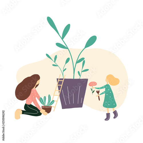 girls in the garden