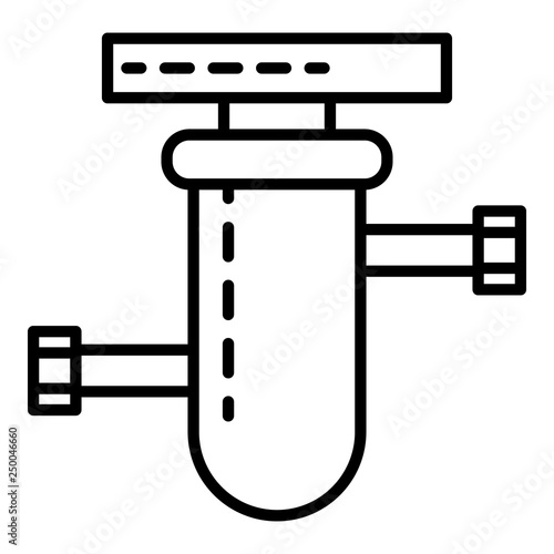 Water filter icon. Outline water filter vector icon for web design isolated on white background