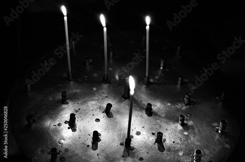 candles in the church