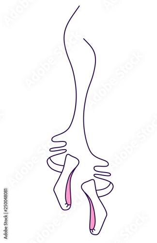 Vector linear logo for ballet studio.
