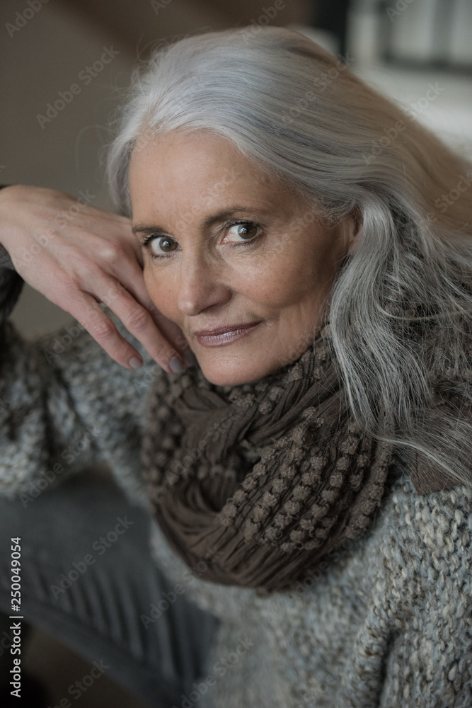 portrait of a serene best ager woman portrait of a serene best ager woman