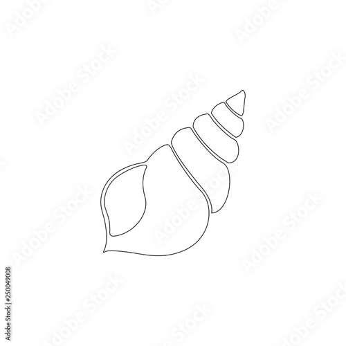 shell. flat vector icon