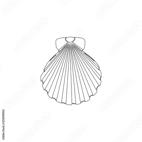 shell sea marine. flat vector icon