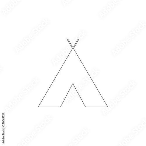 Indian tepee. flat vector icon