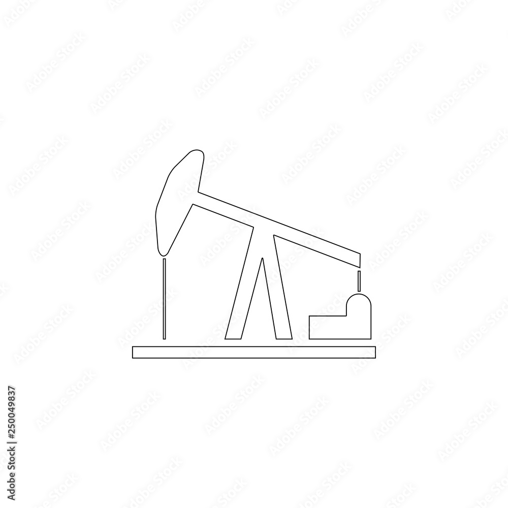 Oil pump. flat vector icon Oil pump. flat vector icon