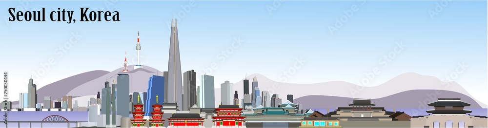 Vector City of South Korea Vector City of South Korea