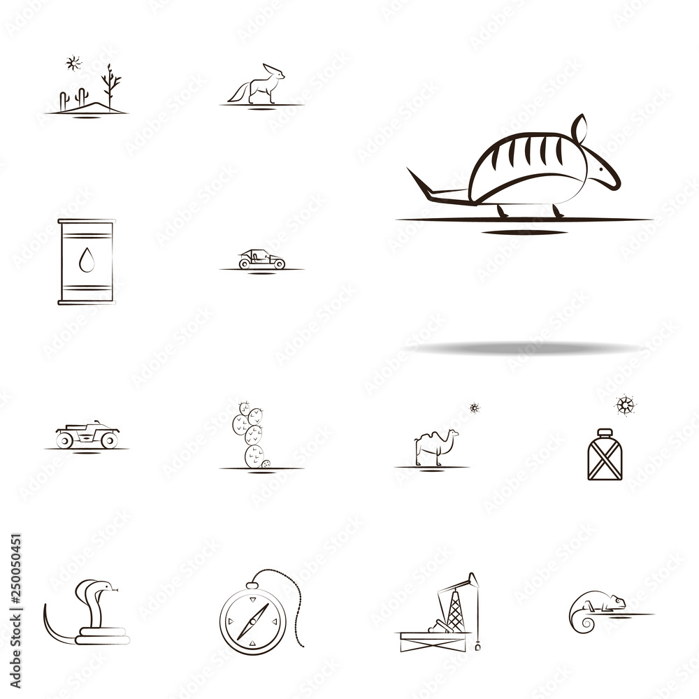 armadillo desert animal icon. Desert icons universal set for web and mobile armadillo desert animal icon. Desert icons universal set for web and mobile
