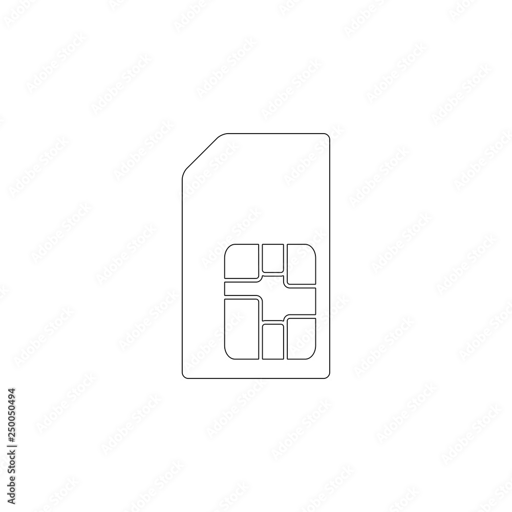 Sim Card. flat vector icon Sim Card. flat vector icon