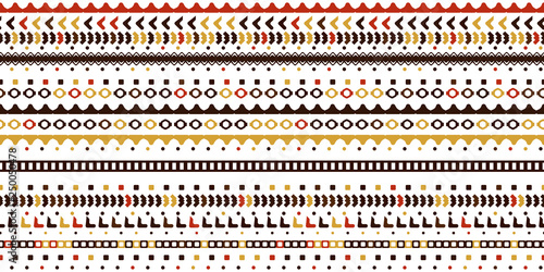 Tribal etnic surface seamless pattern design. Geomtric gradient background