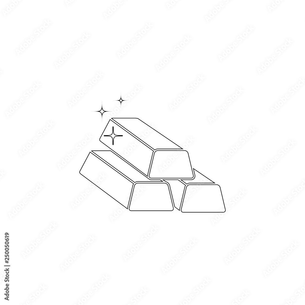 golden silver bar. flat vector icon golden silver bar. flat vector icon