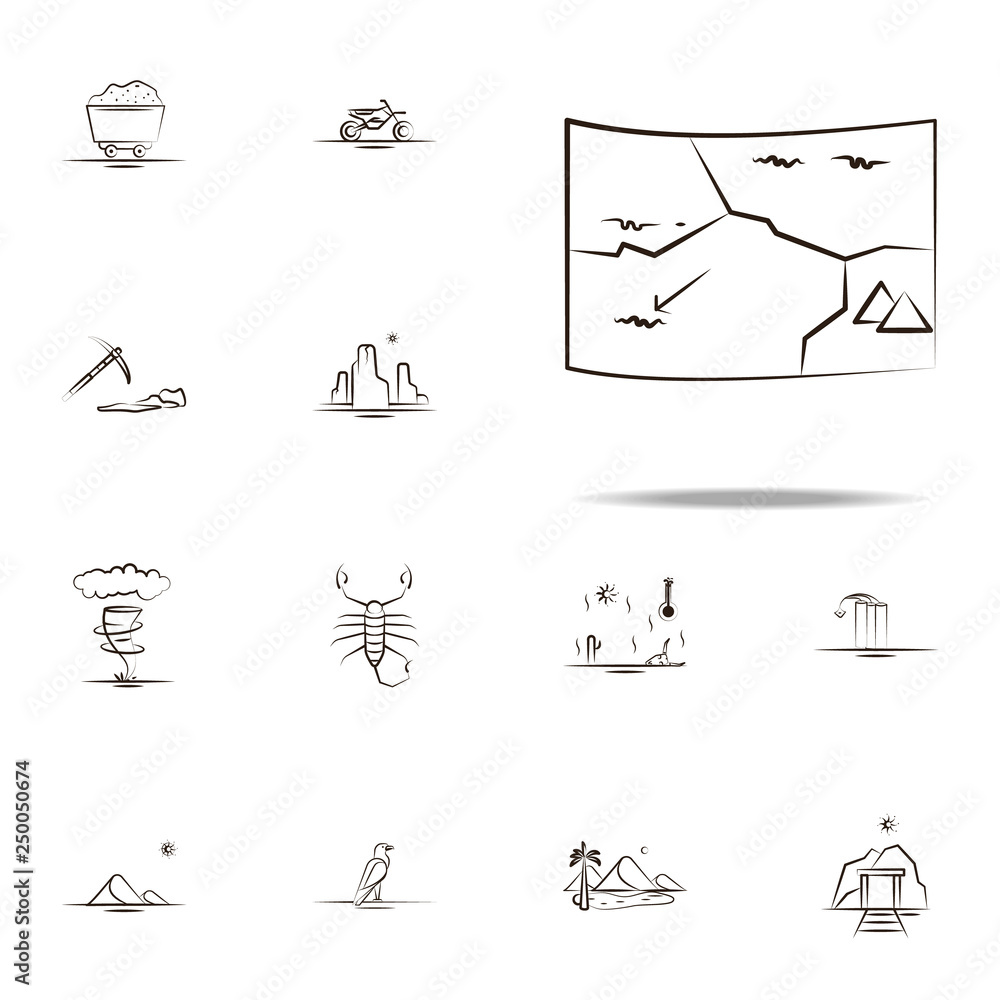 Desert Symbol On A Map Desert Map Icon Desert Icons Universal Set For Web And Mobile Stock Vector Adobe Stock