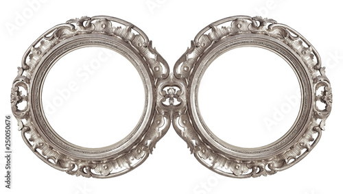 Double silver frame (diptych) for paintings, mirrors or photos