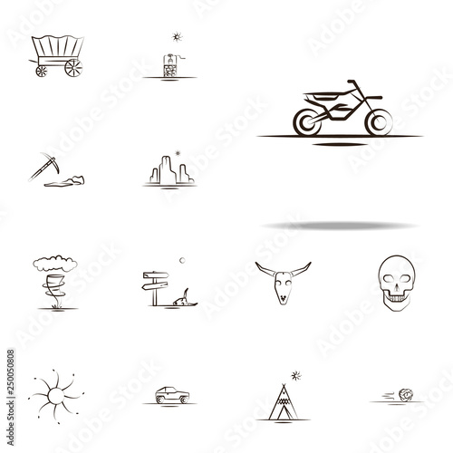 motocross, desert icon. Desert icons universal set for web and mobile