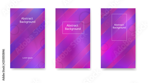 Modern cover in a minimalist style. Gradient, neon, lines, forms. Vector. Color geometric gradient, futuristic background.