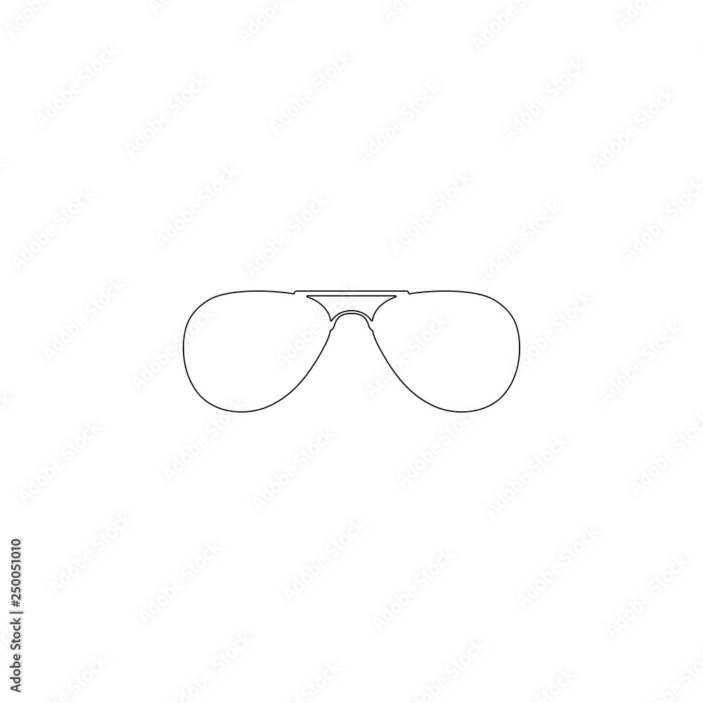 Glasses. flat vector icon Glasses. flat vector icon