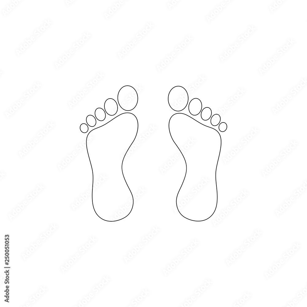 foot. flat vector icon foot. flat vector icon