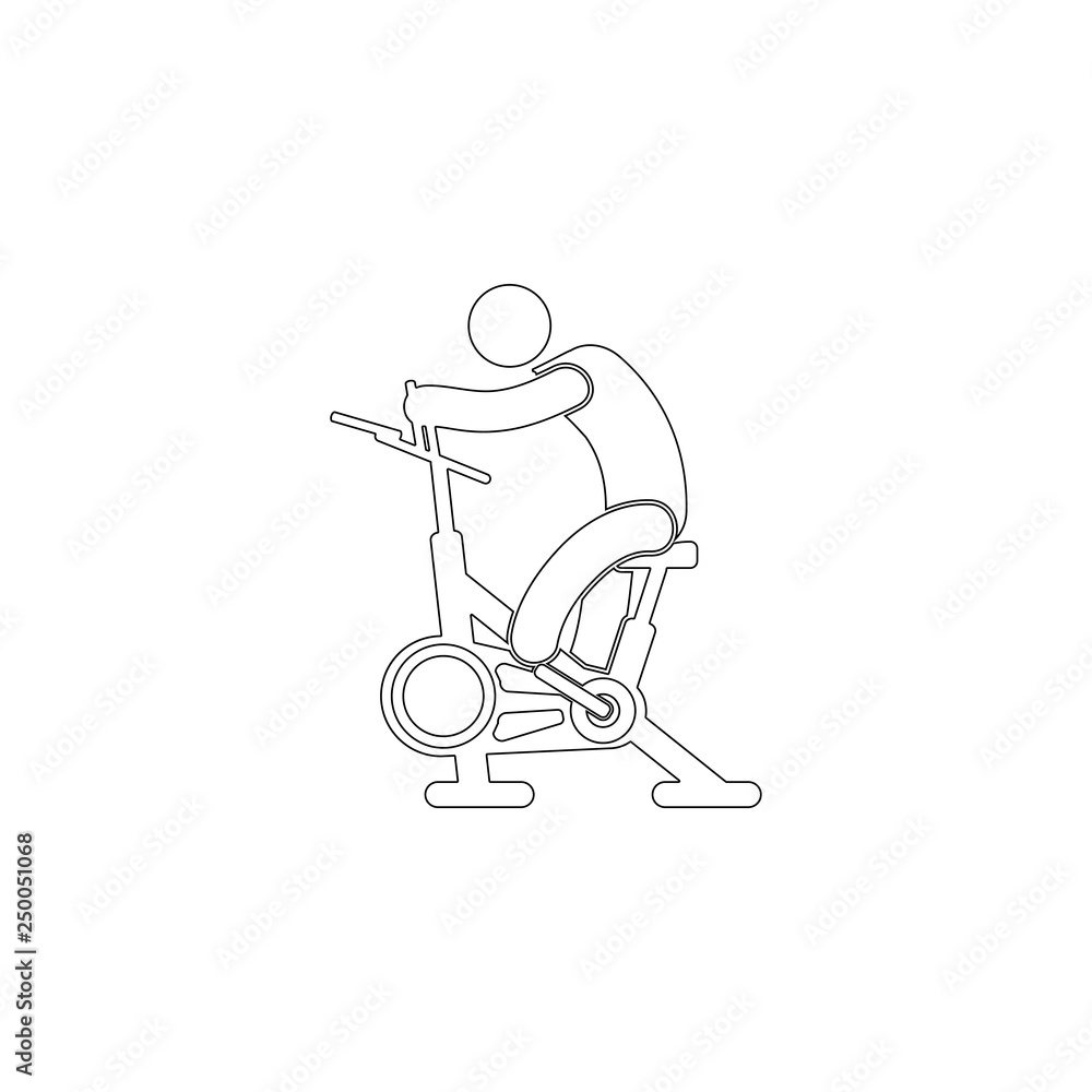 stationary bike. flat vector icon stationary bike. flat vector icon