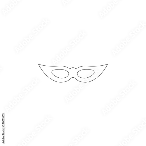 Venetian Carnival Mask. flat vector icon