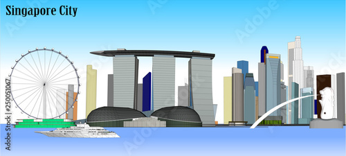 Vector city singapore