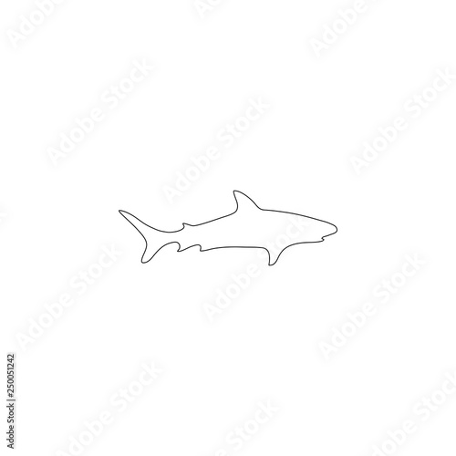 shark. flat vector icon