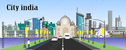  Indian city vector