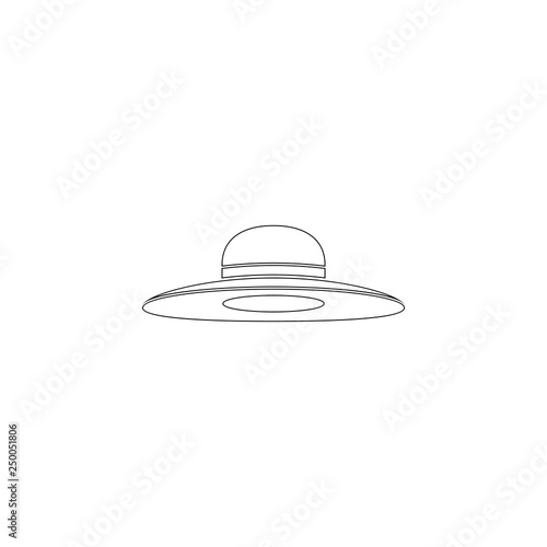 Woman hat. flat vector icon photo