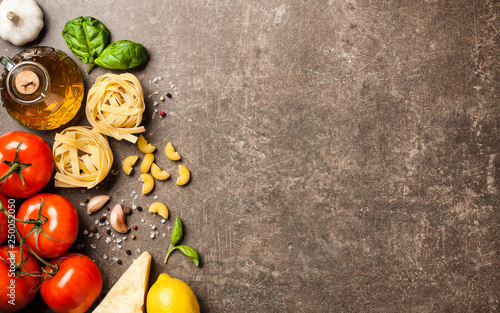 Cooking background with ingredients