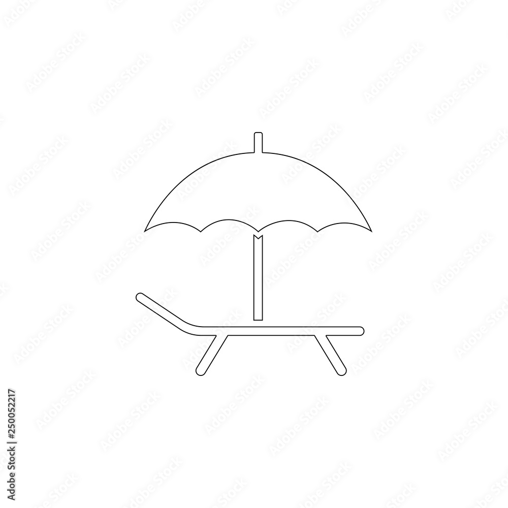 beach chair. flat vector icon beach chair. flat vector icon