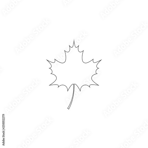 Canadian maple leaf. flat vector icon