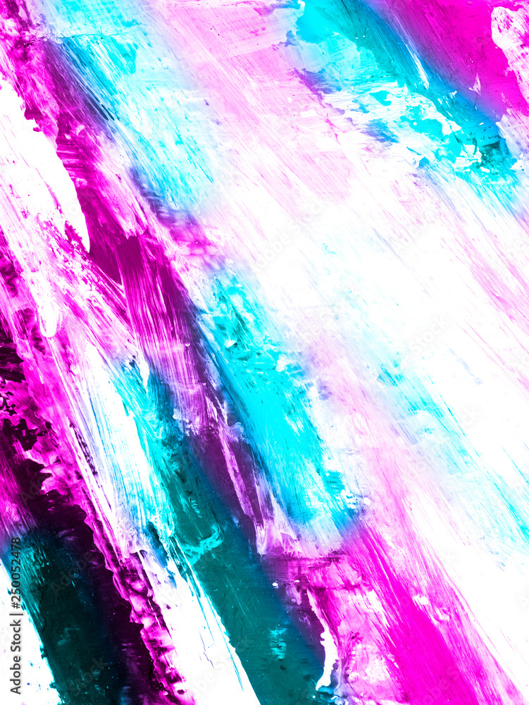 Neon abstract hand painted background