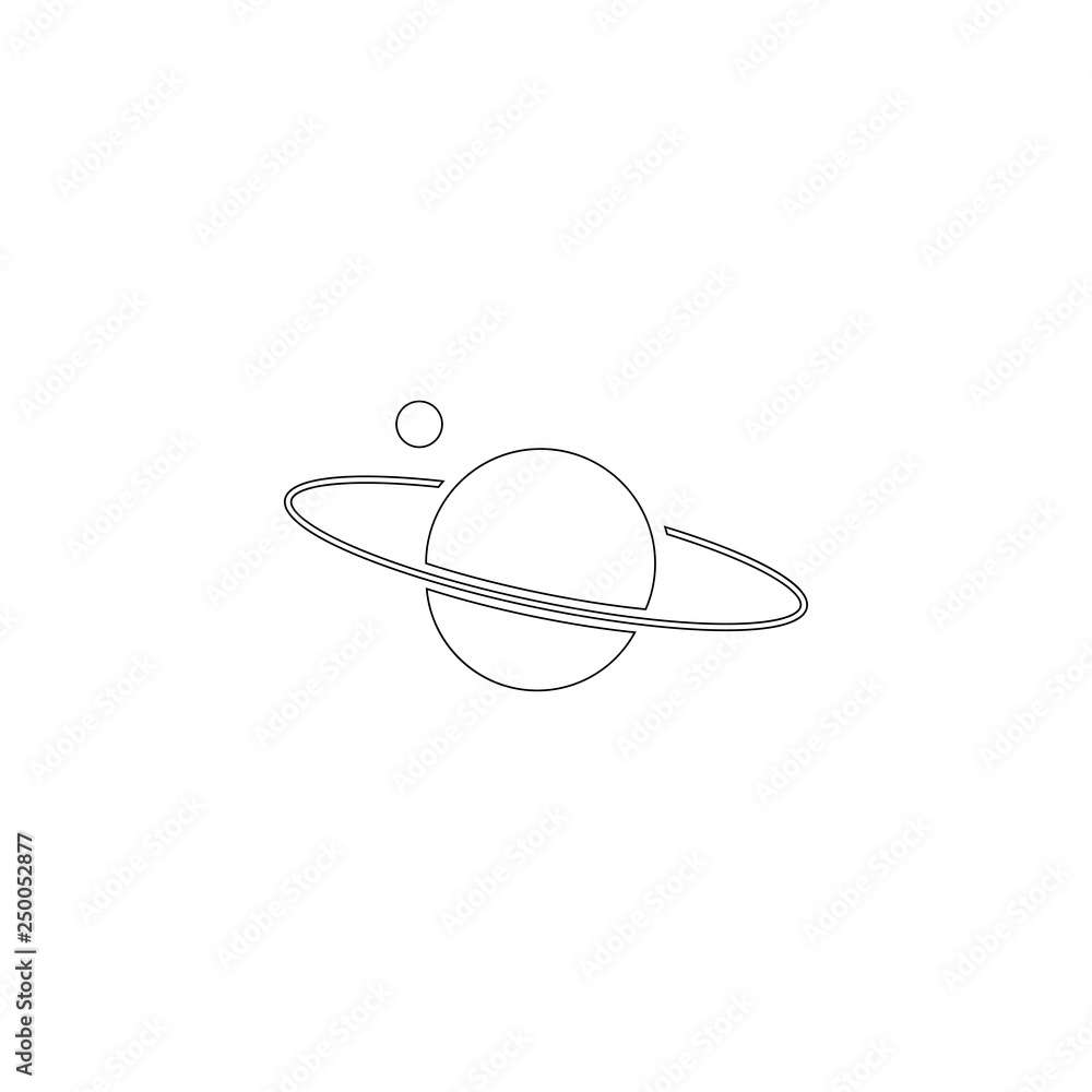 Planet Saturn. flat vector icon Planet Saturn. flat vector icon