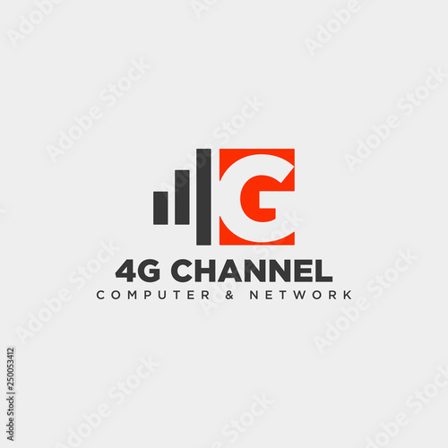 4g network creative logo template vector illustration icon element
